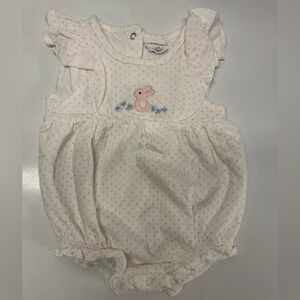 Starting Out Cream and Pink Baby Romper